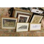 A QUANTITY OF FRAMED AND GLAZED PICTURES AND PRINTS ETC