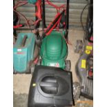 A QUALCAST EASI - TRAK ELECTRIC MOWER AND BOX - HOUSE CLEARANCE