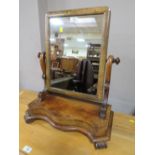 AN ANTIQUE MAHOGANY DRESSING MIRROR