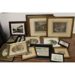 A COLLECTION OF FRAMED AND GLAZED PICTURES, PRINTS AND ENGRAVINGS
