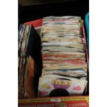 A TRAY OF 1960S 7" SINGLE RECORDS TO INCLUDE MANFRED MANN, THE MARMALADE, DUANE EDDY, ETC (APPROX