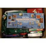 A BOX OF VINTAGE BOARD GAMES ETC