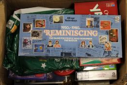 A BOX OF VINTAGE BOARD GAMES ETC