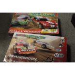 TWO BOXED SCALEXTRIC SETS - POWER RALLY & ARMAGEDDON RAMPAGE