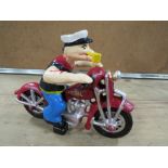 ***A POPEYE FIGURE ON A MOTORCYCLE**