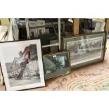 THREE FRAMED AND GLAZED STEAM RAILWAY PICTURES