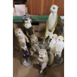 A TRAY OF COUNTRY ARTISTS MEERKAT FIGURES