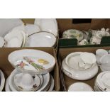 FOUR TRAYS OF CERAMICS TO INCLUDE ROYAL WORCESTER AND MASONS ETC