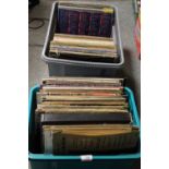 TWO TRAYS OF ASSORTED LP RECORDS TO INCLUDE NEIL DIAMOND, COMPILATIONS ETC