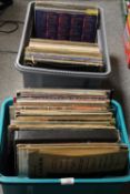 TWO TRAYS OF ASSORTED LP RECORDS TO INCLUDE NEIL DIAMOND, COMPILATIONS ETC