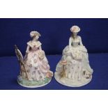 TWO ROYAL WORCESTER FIGURINES 'POETRY' AND 'PAINTING'