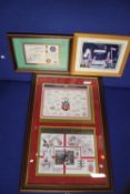 THREE FRAMED AND GLAZED SPORTING INTEREST PICTURES