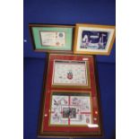 THREE FRAMED AND GLAZED SPORTING INTEREST PICTURES