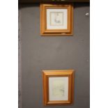 TWO FRAMED WINNIE THE POOH SKETCHES
