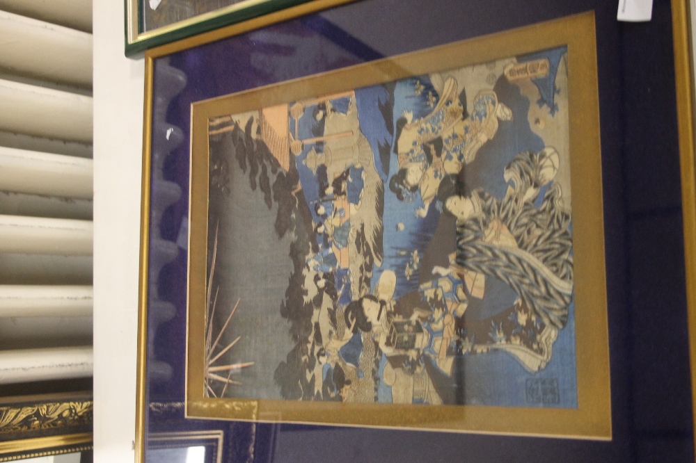 TWO FRAMED ORIENTAL SILKS - Image 2 of 5