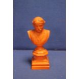 A 19TH CENTURY TITLE CLAY BUST OF A MAN, POSSIBLY LLOYD GEORGE H 37 CM