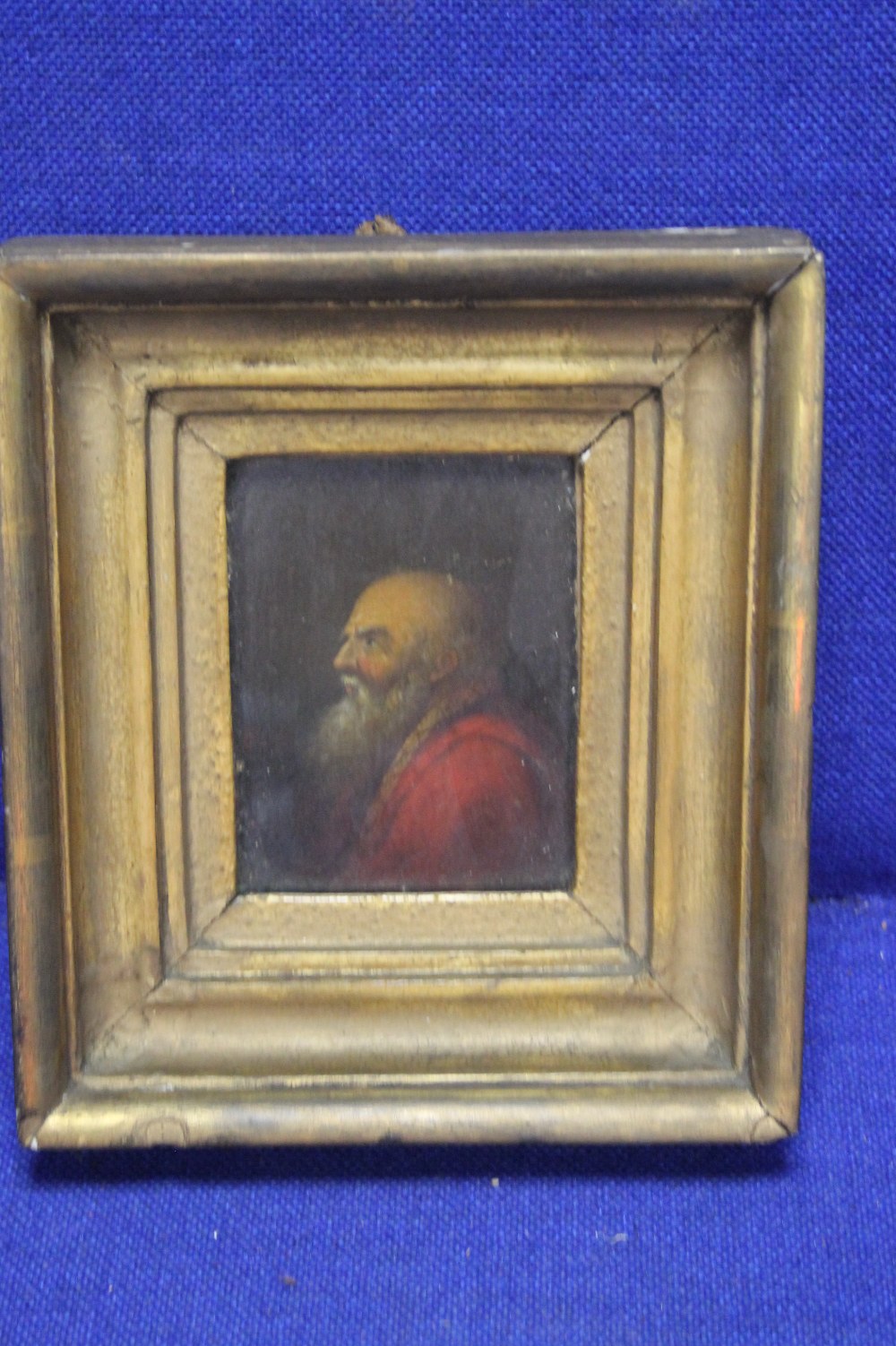 A FRAMED AND GLAZED PORTRAIT OF A GENTLEMAN 22 CM X 19 CM