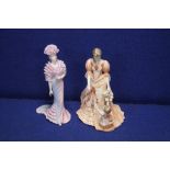 TWO COALPORT FIGURINES "TOGETHERNESS AND NIGHT AT THE OPERA"