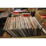 A TRAY OF RECORDS TO INCLUDE BON JOVI, BEATLES HELP, PINK FLOYD ETC