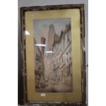 A FRAMED AND GLAZED PRINT SIGNED G. ROUSSE