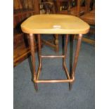 AN INDUSTRIAL STYLE STOOL WITH COPPER EFFECT LEGS