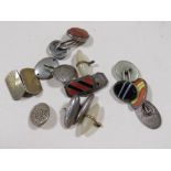 A QUANTITY OF ANTIQUE AND VINTAGE ODD CUFFLINKS