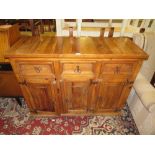 A COLONIAL STYLE HARDWOOD SIDEBOARD W-124 CM