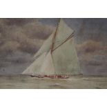 A WATERCOLOUR DEPICTING A SAILING BOAT SIGNED BOYD TOGETHER WITH A VENETIAN WATERCOLOURS