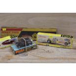 THREE BOXED DINKY TOYS - N.S.U. R080, DRAGSTER SET, PAVEMENT SET AND A LONDON TAXI