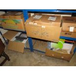 A QUANTITY OF ASSORTED BOXED BULBS, LIGHT FITTINGS ETC
