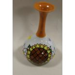 A SIGNED LIMITED EDITION LORNA BAILEY SUNFLOWER VASE No 174 / 250