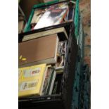 A LARGE COLLECTION OF BOOKS AND MAGAZINES ETC CONTAINED IN FIVE TRAYS, TO INCLUDE RAILWAY, VEHICLE