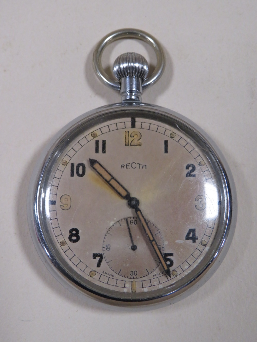 A MILITARY POCKET WATCH BY RELTA