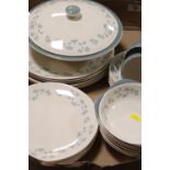 TWO TRAYS OF ROYAL DOULTON 'APRIL SHOWERS' DINNERWARE ETC