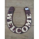 ***A HORSESHOE SHAPED WELCOME PLAQUE**