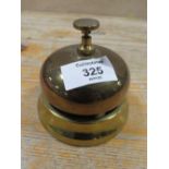 A BRASS DESK TOP SHOP BELL