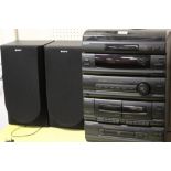 A SONY STEREO SYSTEM LBT-N200 COMPACT HI FI WITH SPEAKERS