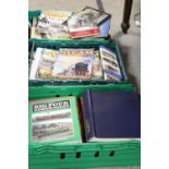 THREE TRAYS OF ASSORTED STEAM RAILWAY AND CRAFT RELATED MAGAZINES ETC
