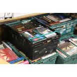 FOUR TRAYS OF ASSORTED MOSTLY HARDBACK BOOKS TO INC SPORTING, HISTORICAL AND GARDENING EXAMPLES