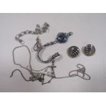 A SELECTION OF VINTAGE AND SILVER COSTUME JEWELLERY ETC