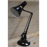 A VINTAGE BLACK ANGLEPOISE DESK LAMP