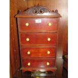 A TABLE TOP / MINIATURE CHEST OF FOUR DRAWERS