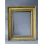 AN 18TH CENTURY GOLD FRAME, with acanthus leaf design to inner edge, frame W 10 cm, frame rebate