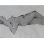 JUPP DERNBACH MAYEN (1908-1990). Naked figurative study, monogram lower right, mixed media on paper,