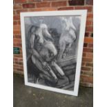 CEDRIC TITCOMBE, Study of two pregnant female nudes, signed lower right and dated 1990 on label