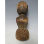 AN EARLY FOLK ART HEAD AND TORSO FIGURE STUDY, H 21 cmCondition Report:Missing arms and legs