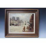 ARMSTRONG (XX-XIX). An impressionist street scene with a figure in the foreground, singed lower left