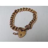 A HALLMARKED 9CT GOLD CHARM BRACELET, lacking charms, marked to individual links, approx 13.2 g