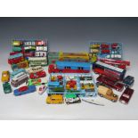 A COLLECTION OF ASSORTED DINKY AND CORGI DIE CAST VEHICLES, to include a boxed circus horse