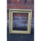 A 19TH CENTURY DECORATIVE GOLD FRAME, with acanthus leaf design to outer edge, frame W 6.5 cm,